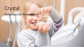  Presentation with dental child - Audience pleasing slides consisting of child sitting in a dental backdrop and a lemonade colored foreground