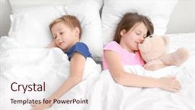  Presentation with sister - Slides consisting of child sleep - cute little brother and sister background and a lemonade colored foreground