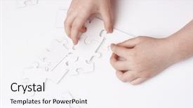  Presentation with solving - Presentation theme enhanced with child solving puzzle background and a white colored foreground