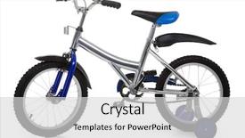  Presentation with cycling - Cool new presentation theme with bike training wheels - child sport pedal wheel cycling backdrop and a light gray colored foreground