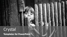  Presentation with black child - Slide deck consisting of child-standing-near-vintage-rural background and a gray colored foreground