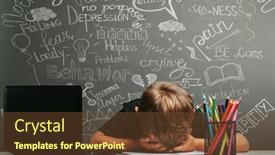  Presentation with back school - Audience pleasing PPT theme consisting of child-studies-remotely-at-school backdrop and a tawny brown colored foreground