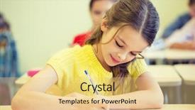  Presentation with elementary school sample monitoring tool - Colorful PPT theme enhanced with child testing - education elementary school learning backdrop and a lemonade colored foreground