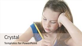  Presentation with young children at school - Slide deck enhanced with cute siblings using laptop together at home in the kitchen background and a soft green colored foreground