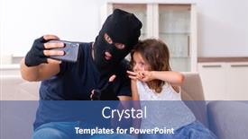  Presentation with abuse child - Beautiful slide deck featuring child-trafficking-and-abuse-concept backdrop and a ocean colored foreground