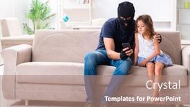  Presentation with abuse child - Slide deck with child-trafficking-and-abuse-concept background and a coral colored foreground