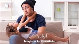  Presentation with abuse child - Audience pleasing slides consisting of child-trafficking-and-abuse-concept backdrop and a coral colored foreground