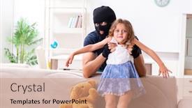  Presentation with abuse child - Cool new PPT theme with child-trafficking-and-abuse-concept backdrop and a coral colored foreground