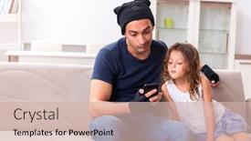  Presentation with abuse child - Slides having child-trafficking-and-abuse-concept background and a soft green colored foreground