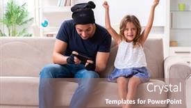  Presentation with abuse child - Slides having child-trafficking-and-abuse-concept background and a coral colored foreground