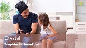  Presentation with abuse - Theme enhanced with child-trafficking-and-abuse-concept background and a coral colored foreground