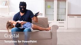  Presentation with abuse child - Audience pleasing theme consisting of child-trafficking-and-abuse-concept backdrop and a coral colored foreground