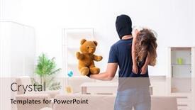  Presentation with abuse child - Presentation theme enhanced with child-trafficking-and-abuse-concept background and a lemonade colored foreground