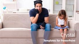  Presentation with abuse child - Presentation theme consisting of child-trafficking-and-abuse-concept background and a coral colored foreground