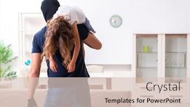  Presentation with abuse child - Beautiful slide set featuring child-trafficking-and-abuse-concept backdrop and a lemonade colored foreground