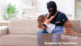  Presentation with abuse child - Slide deck consisting of child-trafficking-and-abuse-concept background and a coral colored foreground