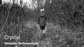  Presentation with sad child - Cool new theme with child-was-lost backdrop and a dark gray colored foreground
