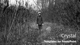  Presentation with sad child - PPT layouts enhanced with child-was-lost background and a dark gray colored foreground