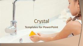  Presentation with hand soap - Colorful PPT theme enhanced with child washes his hands backdrop and a cream colored foreground