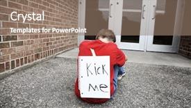  Presentation with child welfare - Cool new PPT theme with child welfare - kick me backdrop and a coral colored foreground