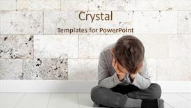  Presentation with depression child - Audience pleasing presentation design consisting of child whose depression is sitting backdrop and a sky blue colored foreground