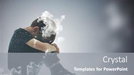  Presentation with depression - Presentation consisting of child-whose-depression-is-sitting background and a gray colored foreground