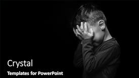  Presentation with depression - Slides having child-whose-depression background and a black colored foreground
