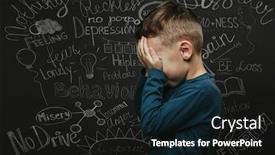  Presentation with depression child - Beautiful slides featuring child-whose-depression backdrop and a black colored foreground