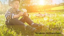  Presentation with biking - Amazing presentation theme having child-with-a-bouquet backdrop and a gold colored foreground