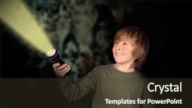  Presentation with single parents child counselling - Cool new presentation theme with child with a flashlight looking backdrop and a tawny brown colored foreground
