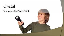  Presentation with pink and white roses shabby chic country - Beautiful PPT theme featuring child with a flashlight looking backdrop and a white colored foreground