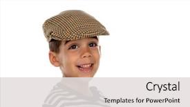  Presentation with child work animation - Amazing slide set having child with a spanish cap backdrop and a light gray colored foreground
