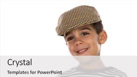  Presentation with spanish - PPT theme having child with a spanish cap background and a white colored foreground