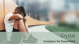  Presentation with depression child - Amazing presentation design having child-with-depression-is-sitting backdrop and a light gray colored foreground