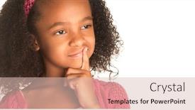  Presentation with emotion - Cool new slide deck with child-with-finger-on-lips backdrop and a lemonade colored foreground