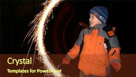  Presentation with moving birthday - PPT theme consisting of child with moving sparkler 2 background and a tawny brown colored foreground