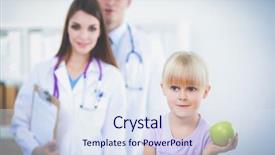  Presentation with surgery - Amazing PPT layouts having child with stethoscope at surgery backdrop and a  colored foreground