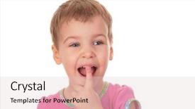  Presentation with mouth tooth - Beautiful slides featuring child-with-the-finger backdrop and a lemonade colored foreground