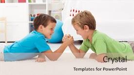  Presentation with wrestling - Theme with child wrestle - boys arm wrestling background and a lemonade colored foreground