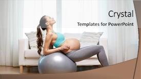  Presentation with healthy lifestyle - Slides consisting of childbirth - pregnancy sport fitness people background and a light gray colored foreground