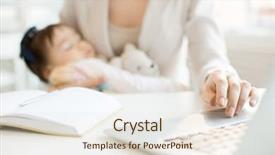  Presentation with neonatal nurse baby hand mother - Presentation theme featuring childcare - hand of business mother background and a lemonade colored foreground