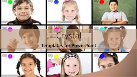  Presentation with distance learning - Cool new slides with childen-having-online-school-distance backdrop and a coral colored foreground