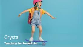  Presentation with childhood - Presentation enhanced with childhood-and-happy-time-cute background and a teal colored foreground