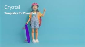  Presentation with childhood - Beautiful PPT theme featuring childhood-and-happy-time-cute backdrop and a light blue colored foreground