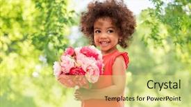  Presentation with african people - Presentation theme consisting of childhood and people concept - happy background and a soft green colored foreground