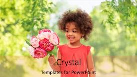  Presentation with african people - Presentation design with childhood and people concept - happy background and a coral colored foreground