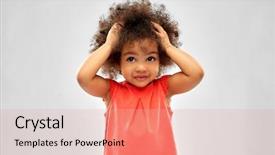  Presentation with african people - Colorful presentation design enhanced with overwhellmed - childhood and people concept backdrop and a lemonade colored foreground