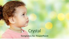  Presentation with green lights - Colorful slide deck enhanced with childhood and people concept - beautiful african american little baby girl portrait over green lights background backdrop and a soft green colored foreground