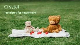  Presentation with childhood - Slides with childhood-and-playing-concept-close background and a tawny brown colored foreground