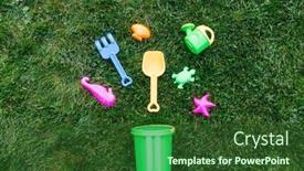  Presentation with childhood - Presentation consisting of childhood-and-summer-concept-close background and a tawny brown colored foreground